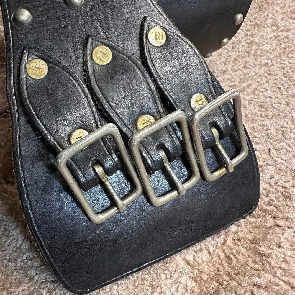 *Ralph Lauren Collection Spring '07 Runway Wide Black Leather Kidney Corset Belt
